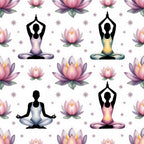 Lotus Meditation Pattern 3 Minky Fabric