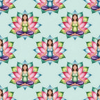 Lotus Meditation Pattern 4 Minky Fabric
