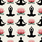 Lotus Meditation Pattern 5 Minky Fabric