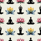 Lotus Meditation Pattern 6 Minky Fabric