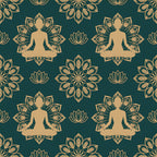 Lotus Meditation Pattern 7 Minky Fabric