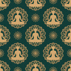 Lotus Meditation Pattern 8 Minky Fabric