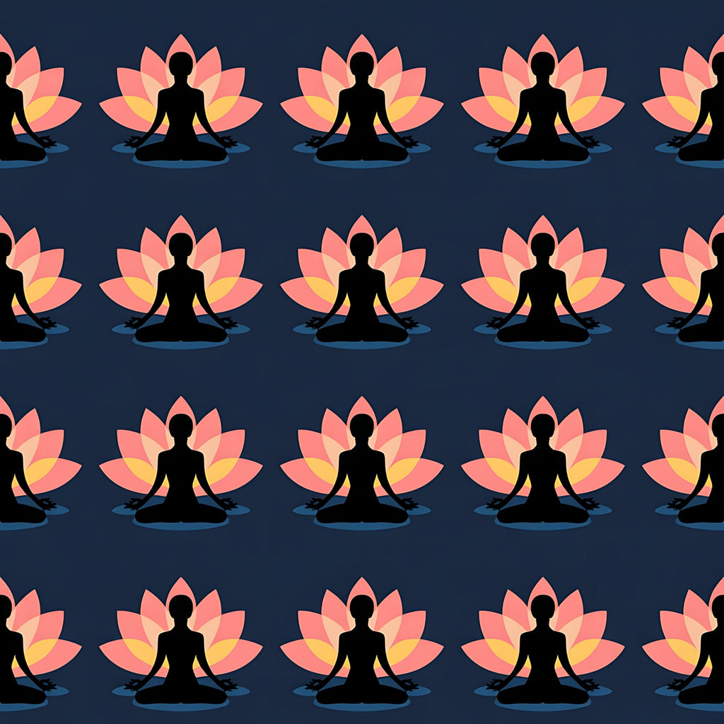 Lotus Meditation Pattern 9 Minky Fabric