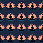 Lotus Meditation Pattern 9 Minky Fabric