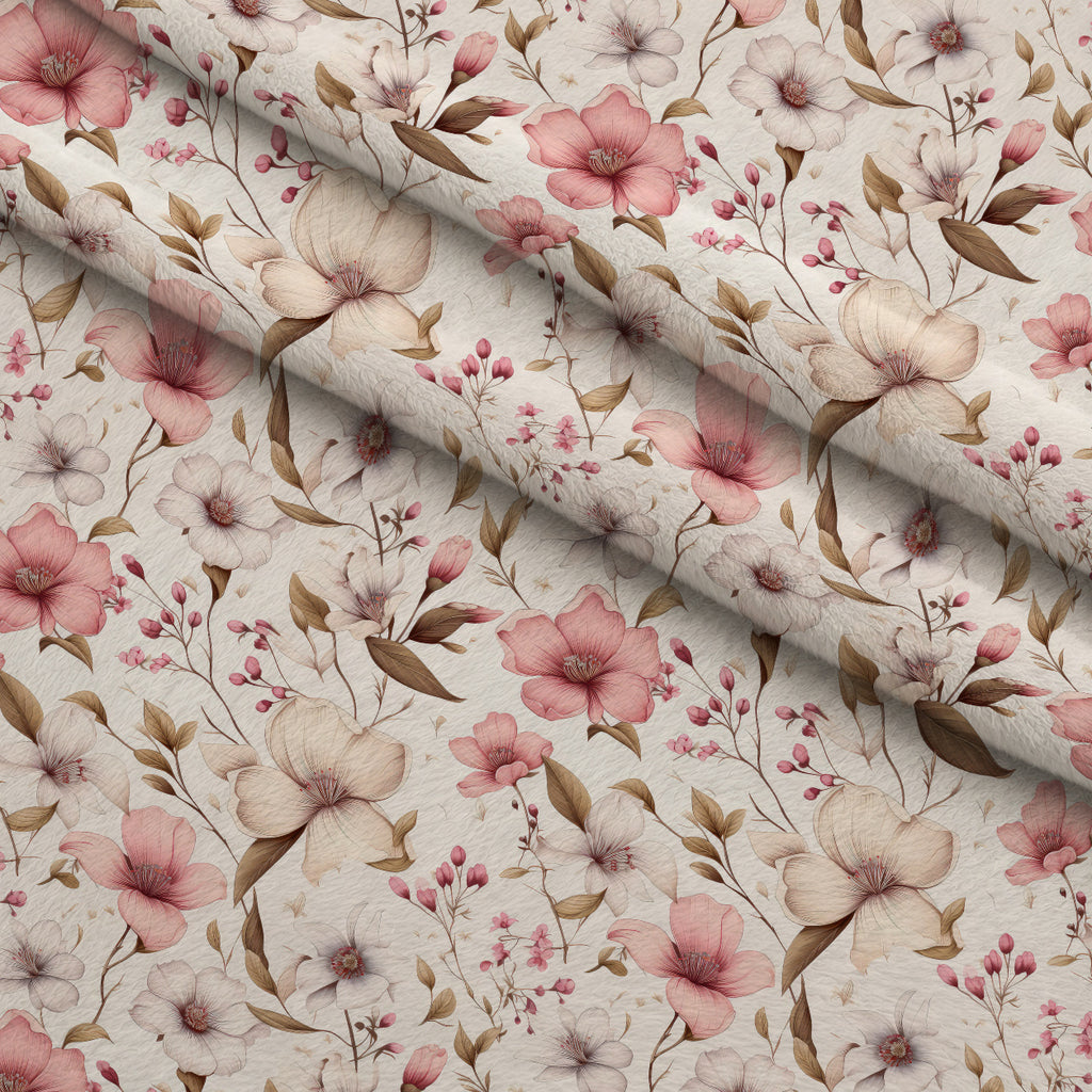 Airy Blooms Pattern 1 Minky Fabric — plush minky folded close-up preview (mv-minky-v1:lying)