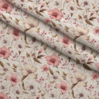 Airy Blooms Pattern 1 Minky Fabric — plush minky folded close-up preview (mv-minky-v1:lying)