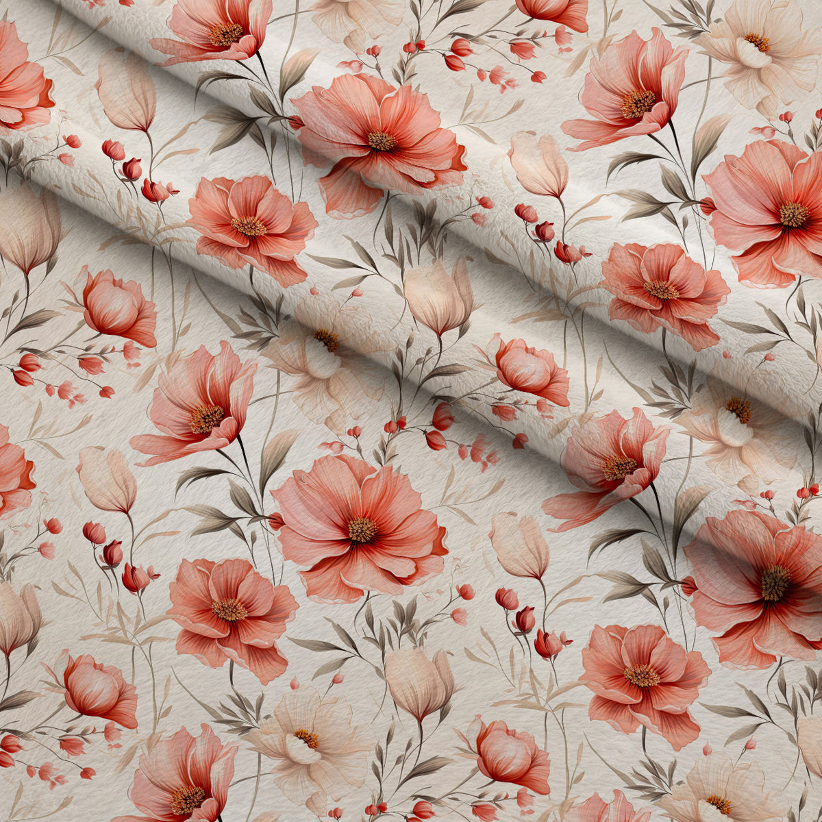 Airy Blooms Pattern 10 Minky Fabric — plush minky folded close-up preview (mv-minky-v1:lying)