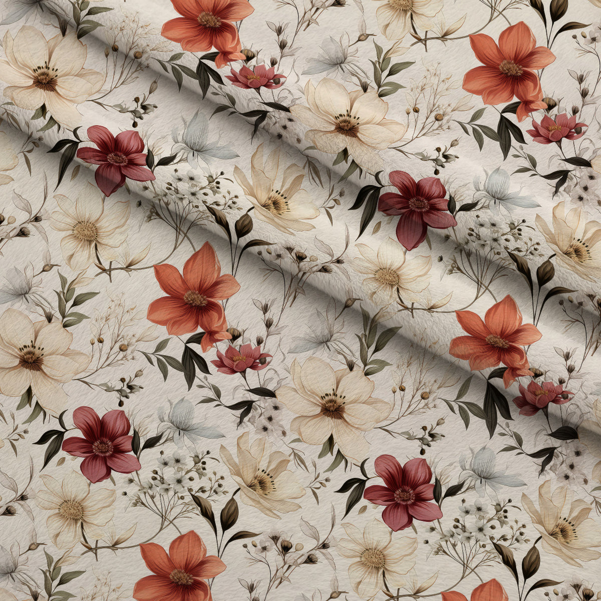 Airy Blooms Pattern 12 Minky Fabric — plush minky folded close-up preview (mv-minky-v1:lying)
