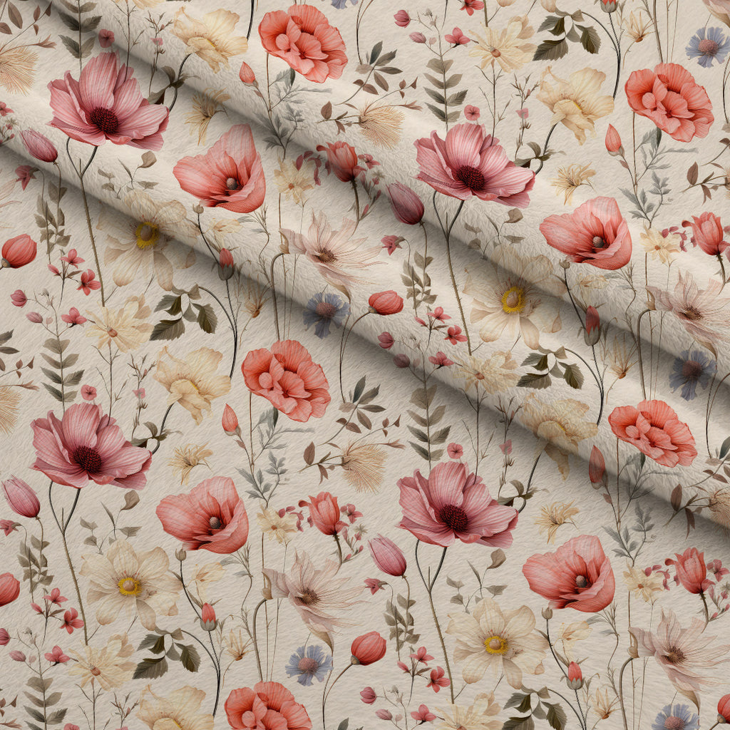 Airy Blooms Pattern 2 Minky Fabric — plush minky folded close-up preview (mv-minky-v1:lying)