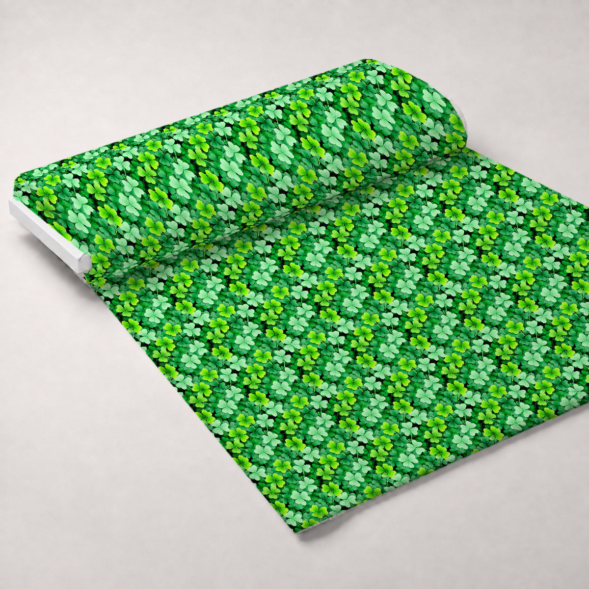 Alcohol Ink Shamrock Pattern 2 Minky Fabric — plush minky unrolled bolt preview (mv-minky-v1:bolt)