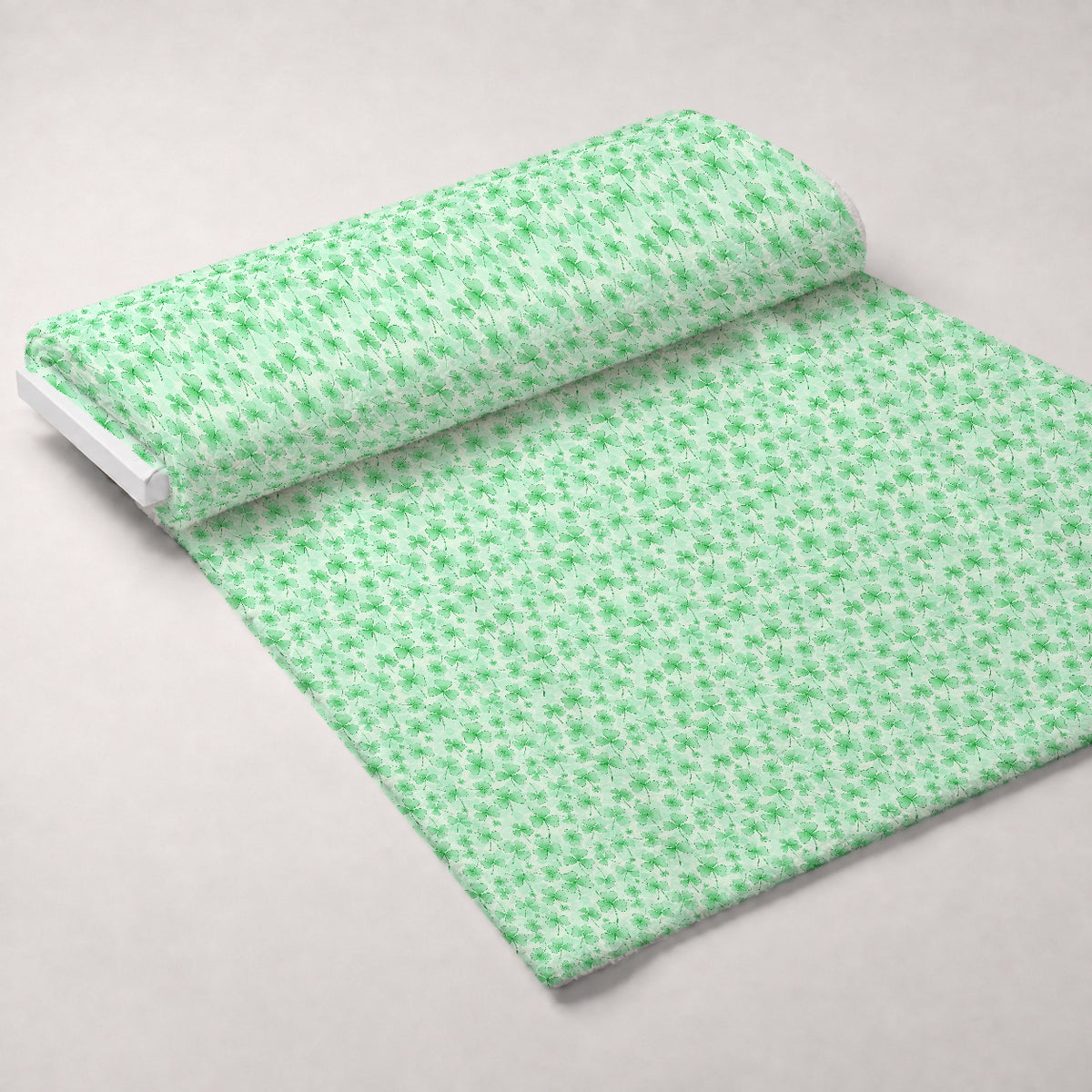 Alcohol Ink Shamrock Pattern 20 Minky Fabric — plush minky unrolled bolt preview (mv-minky-v1:bolt)