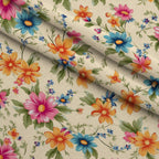 Antique Bouquet Pattern 1 Minky Fabric — plush minky folded close-up preview (mv-minky-v1:lying)