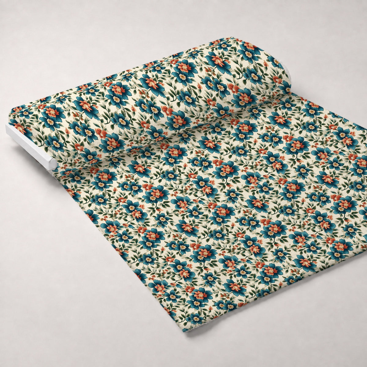 Antique Bouquet Pattern 11 Minky Fabric — plush minky unrolled bolt preview (mv-minky-v1:bolt)