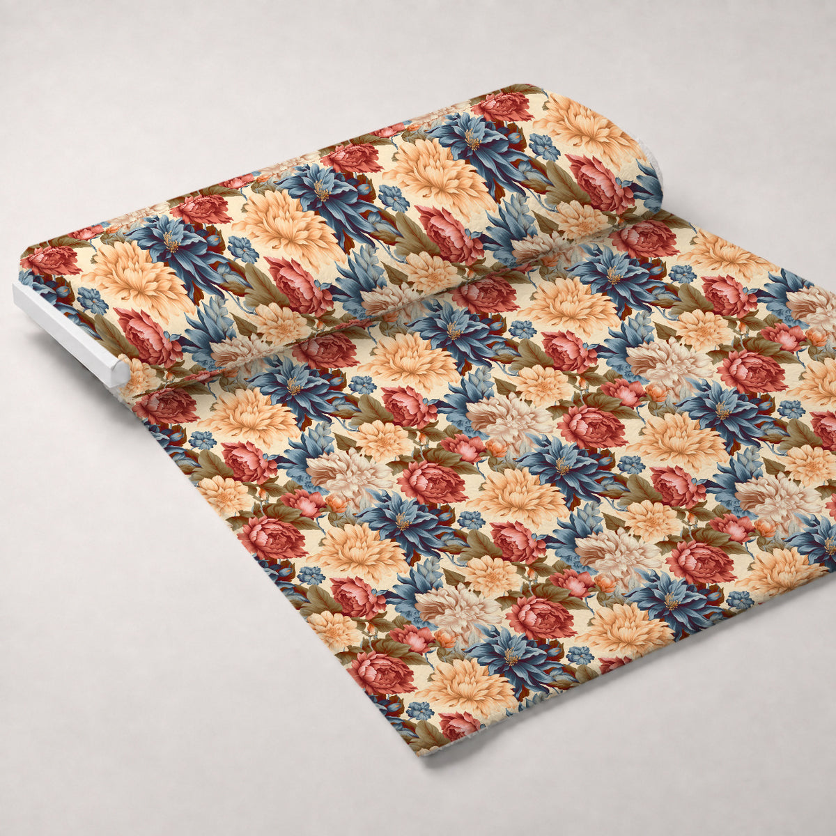 Antique Bouquet Pattern 12 Minky Fabric — plush minky unrolled bolt preview (mv-minky-v1:bolt)