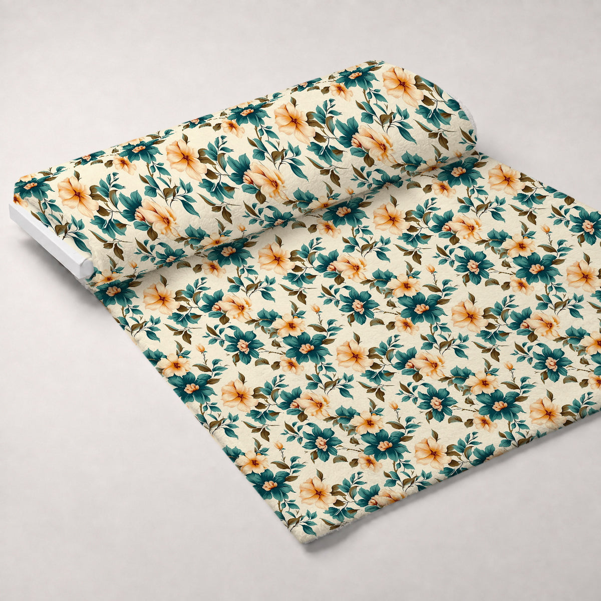 Antique Bouquet Pattern 19 Minky Fabric — plush minky unrolled bolt preview (mv-minky-v1:bolt)