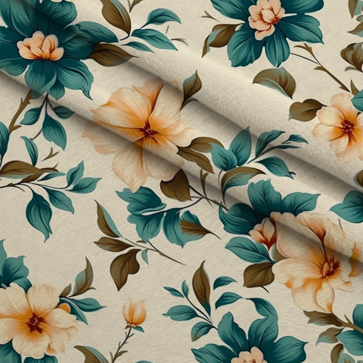 Antique Bouquet Pattern 19 Minky Fabric — plush minky folded close-up preview (mv-minky-v1:lying)
