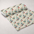 Antique Bouquet Pattern 2 Minky Fabric — plush minky unrolled bolt preview (mv-minky-v1:bolt)