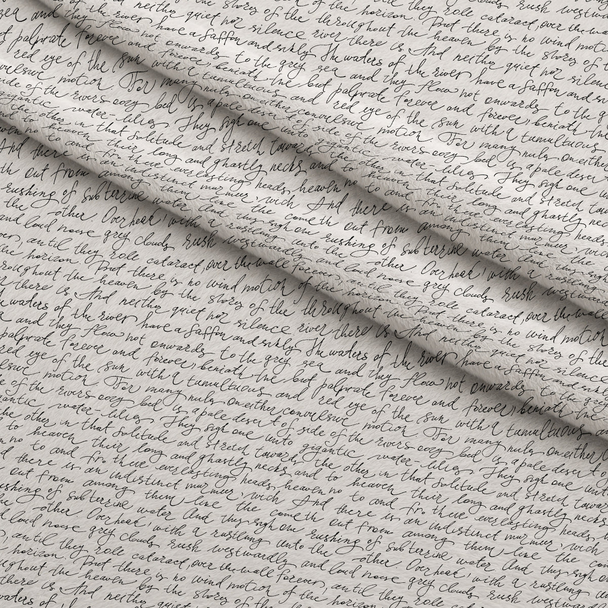 Antique Script Pattern 11 Minky Fabric — plush minky folded close-up preview (mv-minky-v1:lying)