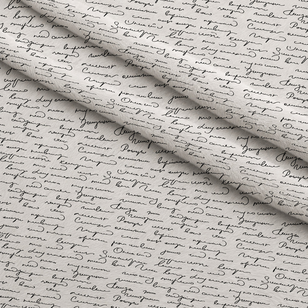 Antique Script Pattern 12 Minky Fabric — plush minky folded close-up preview (mv-minky-v1:lying)