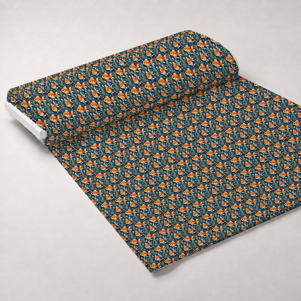 Aquarium Bubbles Pattern 1 Minky Fabric — plush minky unrolled bolt preview (mv-minky-v1:bolt)