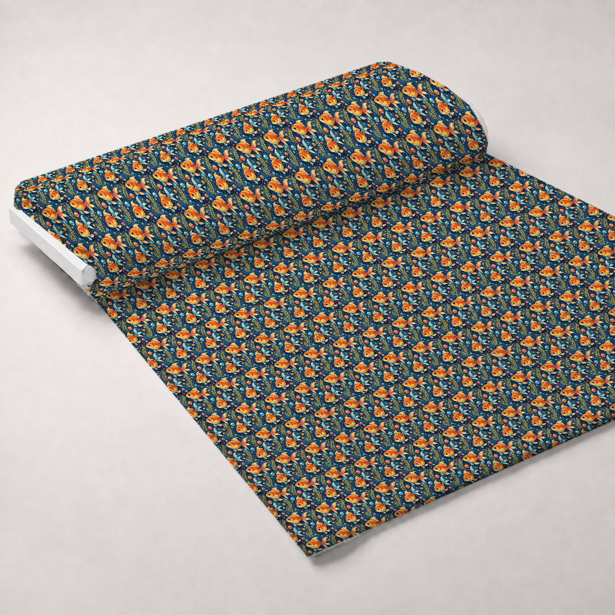 Aquarium Bubbles Pattern 1 Minky Fabric — plush minky unrolled bolt preview (mv-minky-v1:bolt)