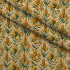 Art Nouveau Goldenrods Pattern 2 Minky Fabric — plush minky folded close-up preview (mv-minky-v1:lying)