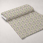 Art Nouveau Lavender Sprigs Pattern 1 Minky Fabric — plush minky unrolled bolt preview (mv-minky-v1:bolt)