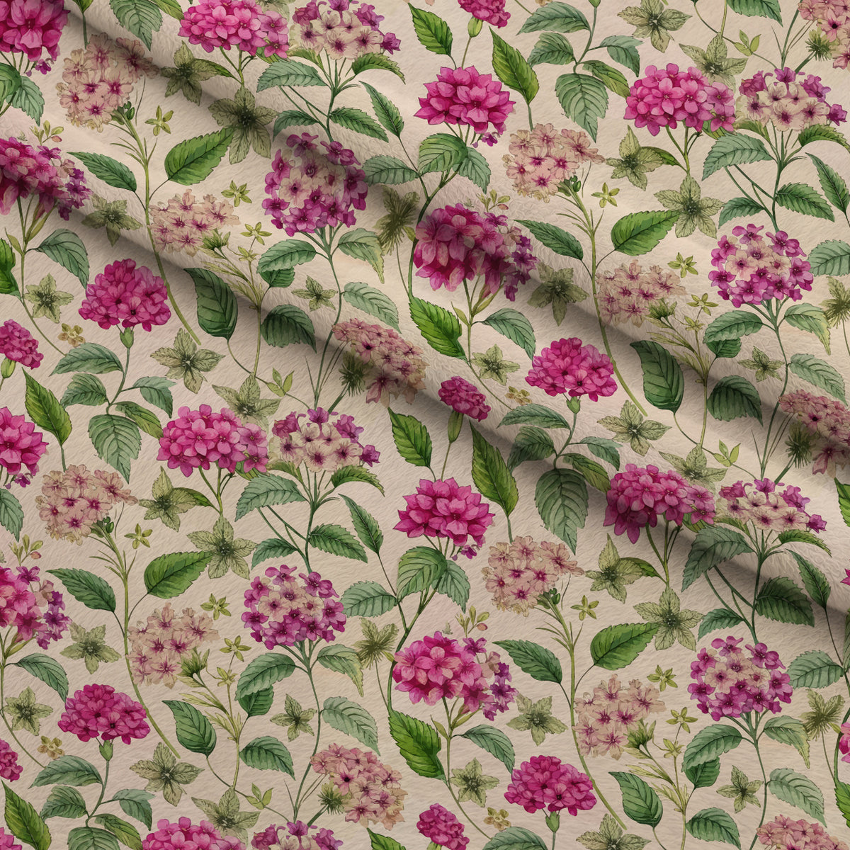 Art Nouveau Verbena Flowers Pattern 2 Minky Fabric — plush minky folded close-up preview (mv-minky-v1:lying)