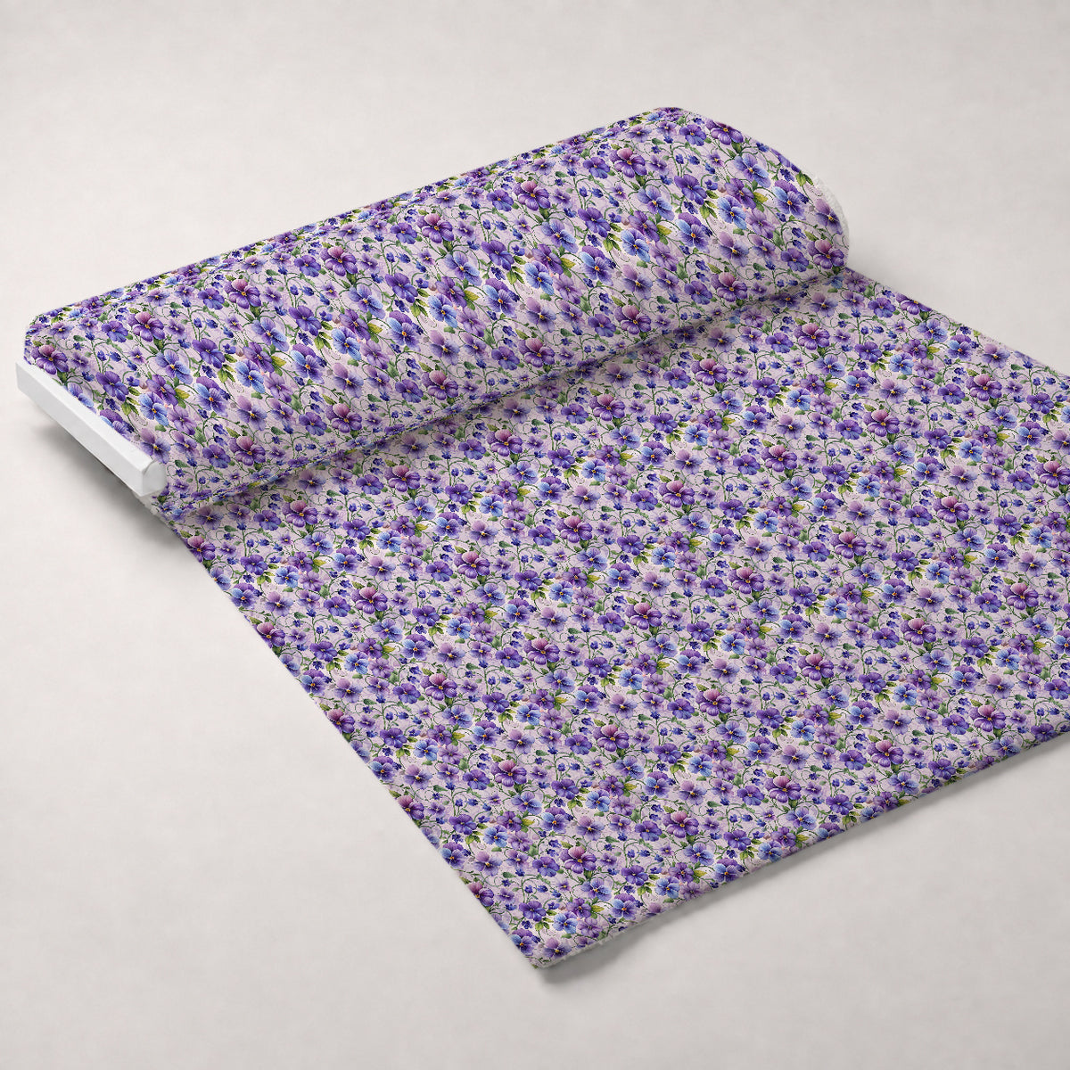 Art Nouveau Violets Pattern 1 Minky Fabric — plush minky unrolled bolt preview (mv-minky-v1:bolt)