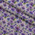 Art Nouveau Violets Pattern 1 Minky Fabric — plush minky folded close-up preview (mv-minky-v1:lying)