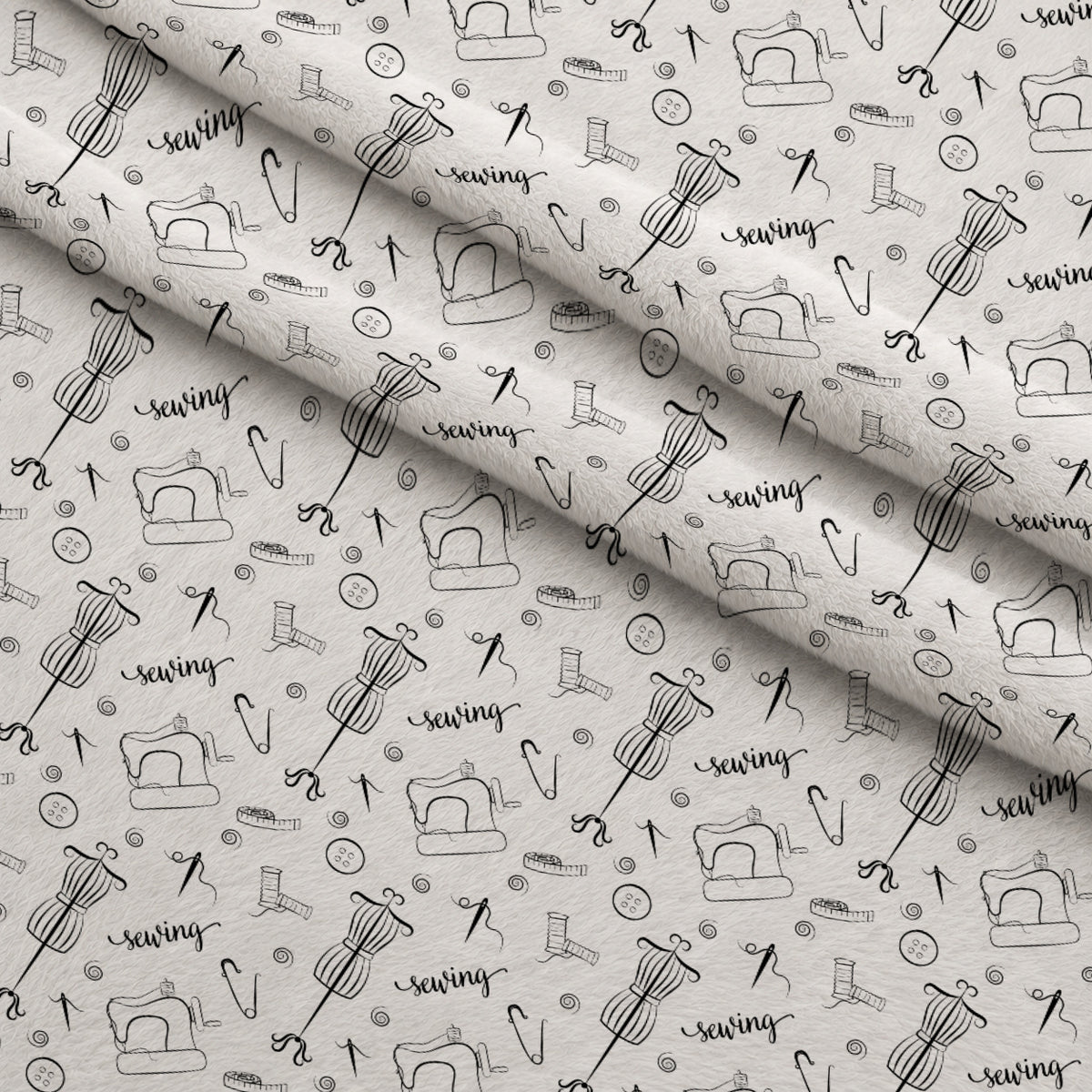Assorted Sewing Pattern 1 Minky Fabric — plush minky folded close-up preview (mv-minky-v1:lying)