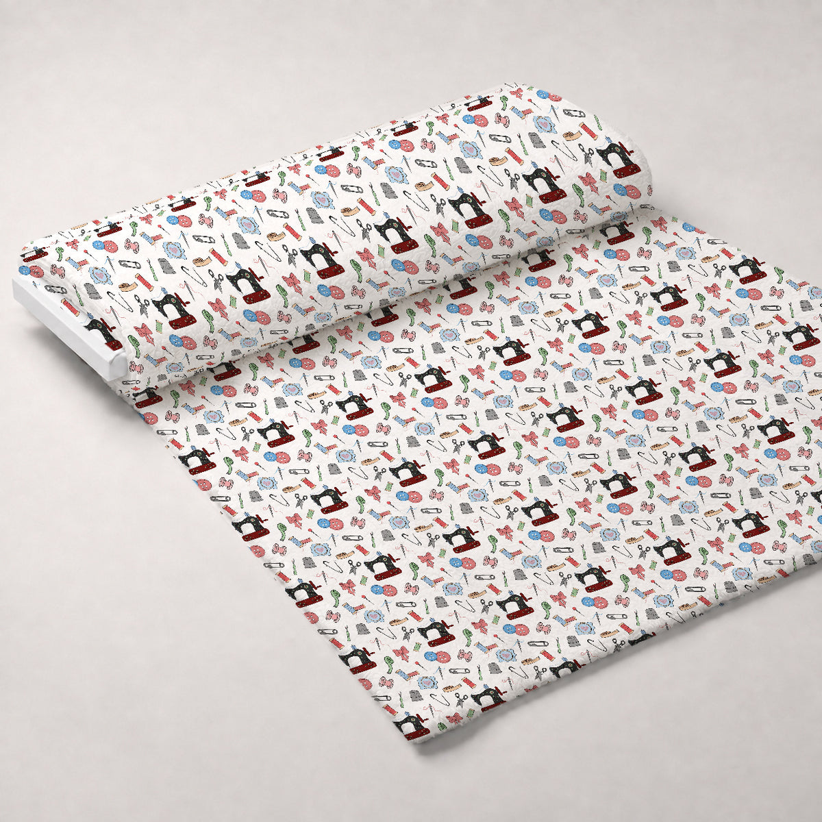 Assorted Sewing Pattern 2 Minky Fabric — plush minky unrolled bolt preview (mv-minky-v1:bolt)