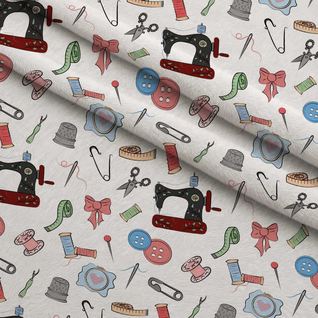 Assorted Sewing Pattern 2 Minky Fabric — plush minky folded close-up preview (mv-minky-v1:lying)
