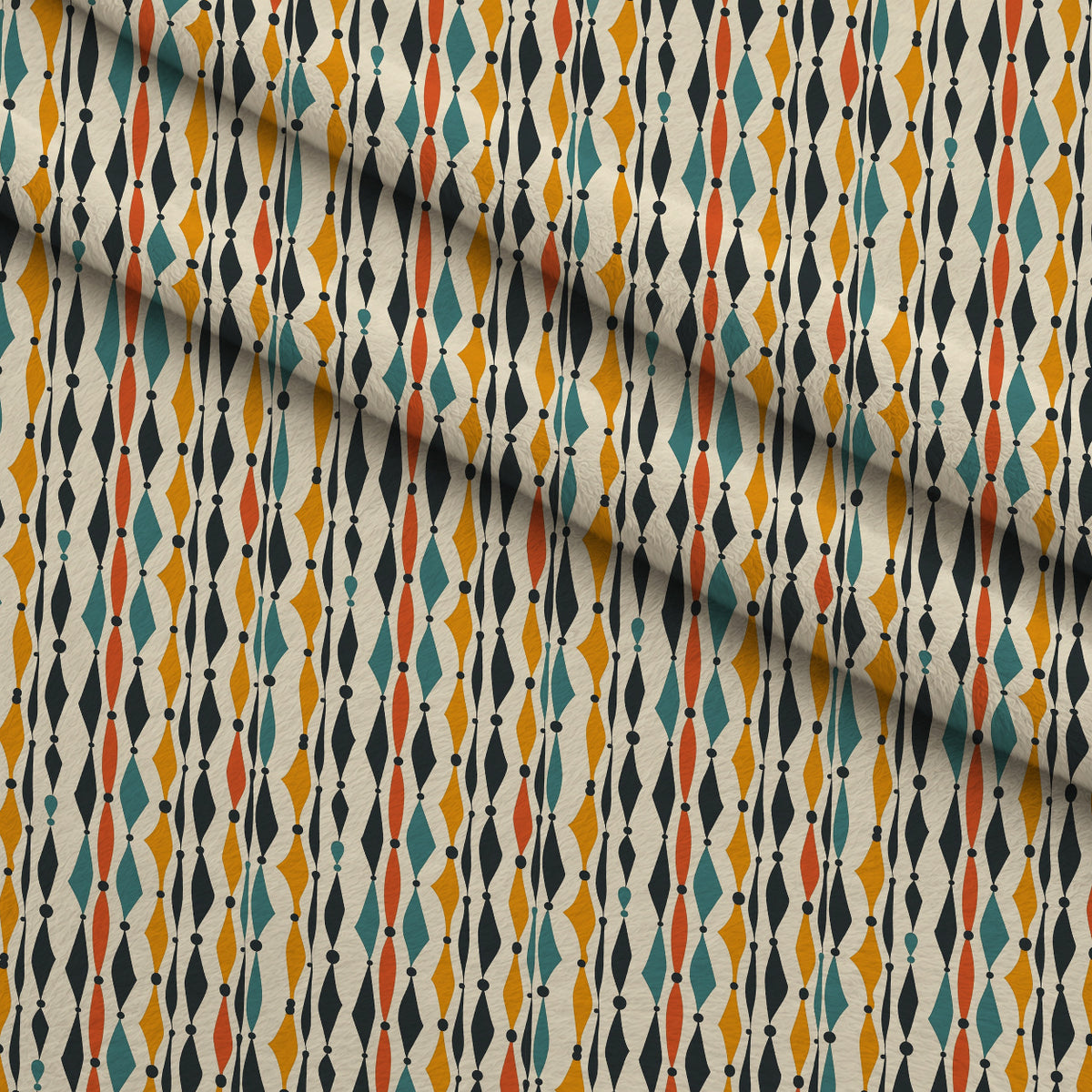 Atomic Diamonds Pattern 3 Minky Fabric — plush minky folded close-up preview (mv-minky-v1:lying)