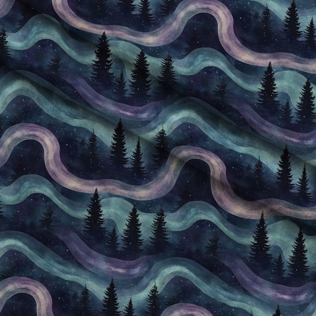Aurora Pines Pattern 17 Minky Fabric — plush minky folded close-up preview (mv-minky-v1:lying)