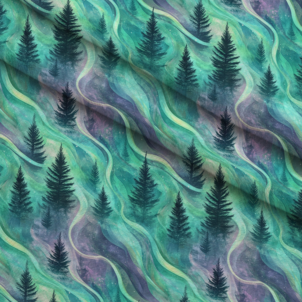 Aurora Pines Pattern 22 Minky Fabric — plush minky folded close-up preview (mv-minky-v1:lying)