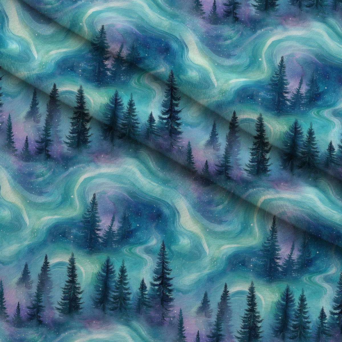 Aurora Pines Pattern 23 Minky Fabric — plush minky folded close-up preview (mv-minky-v1:lying)