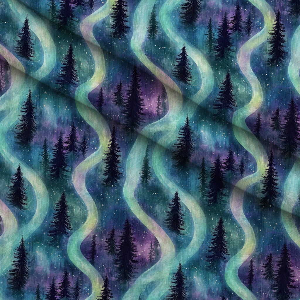Aurora Pines Pattern 28 Minky Fabric — plush minky folded close-up preview (mv-minky-v1:lying)