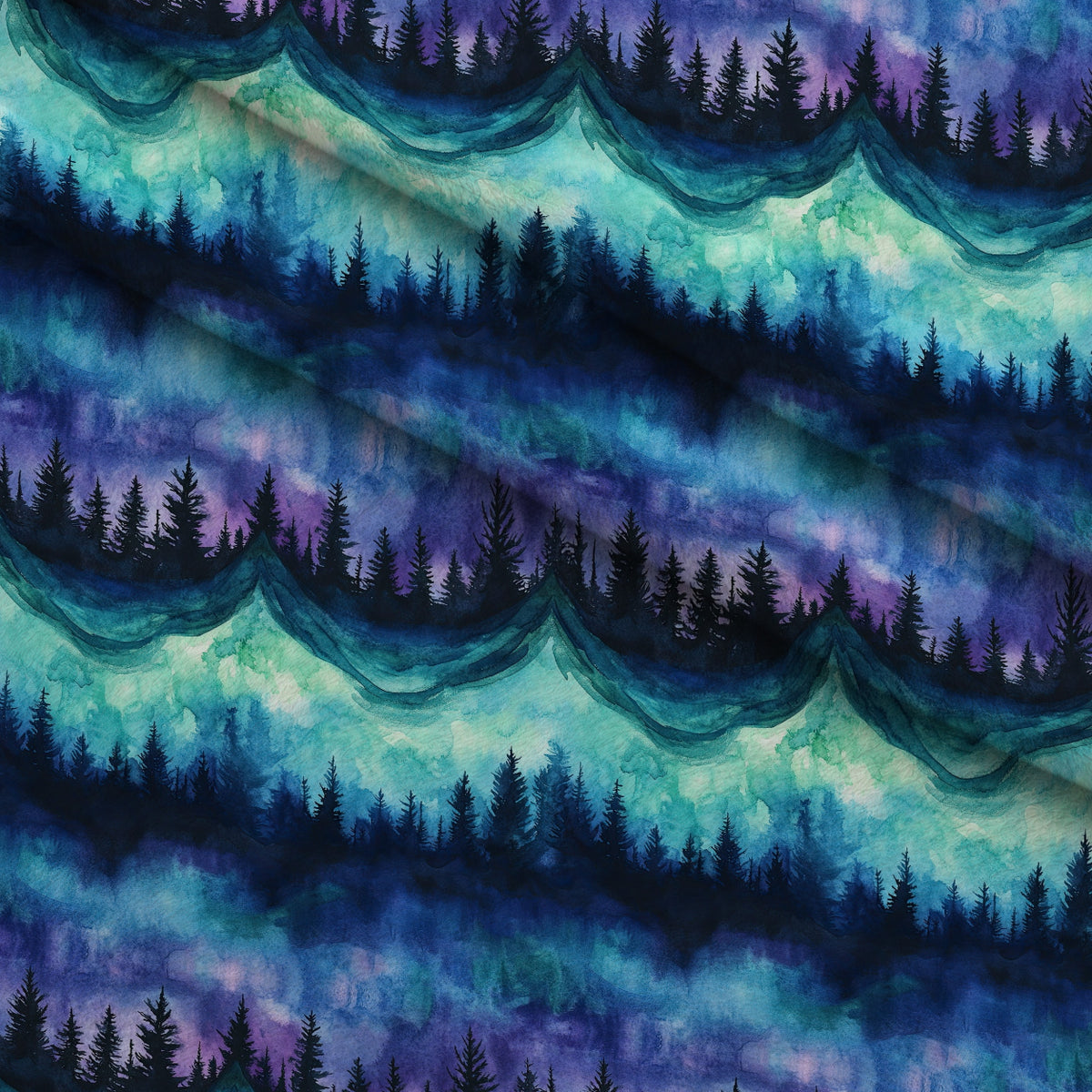 Aurora Pines Pattern 32 Minky Fabric — plush minky folded close-up preview (mv-minky-v1:lying)