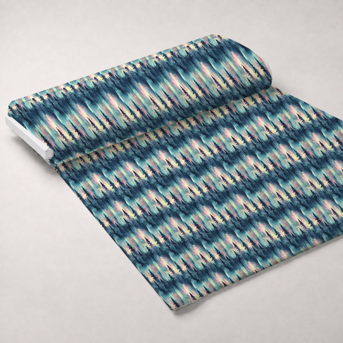 Aurora Pines Pattern 34 Minky Fabric — plush minky unrolled bolt preview (mv-minky-v1:bolt)