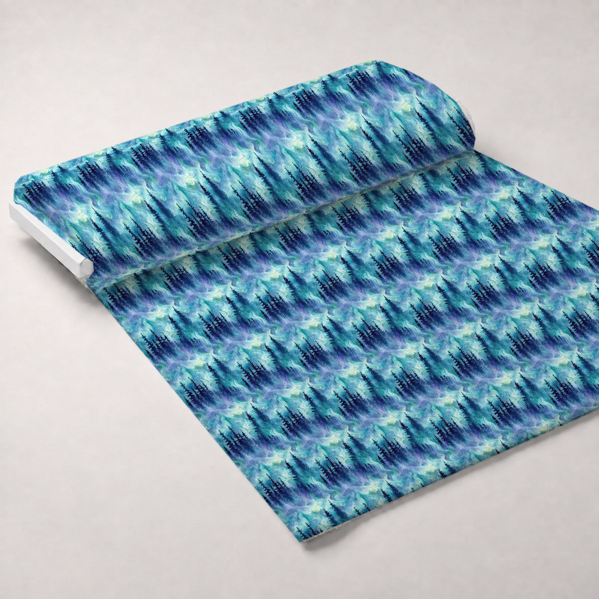Aurora Pines Pattern 7 Minky Fabric — plush minky unrolled bolt preview (mv-minky-v1:bolt)
