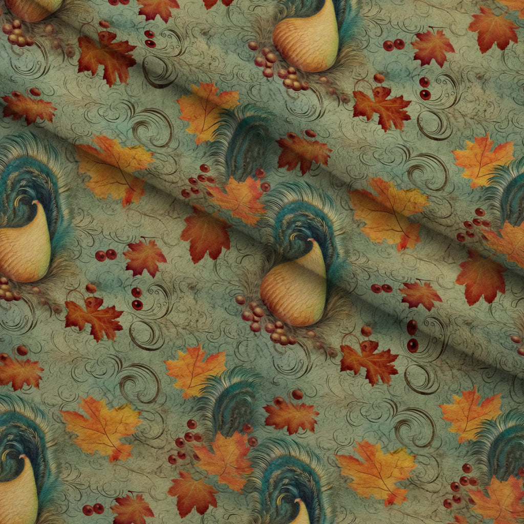 Autumn Harvest Reverie Pattern 10 Minky Fabric — plush minky folded close-up preview (mv-minky-v1:lying)
