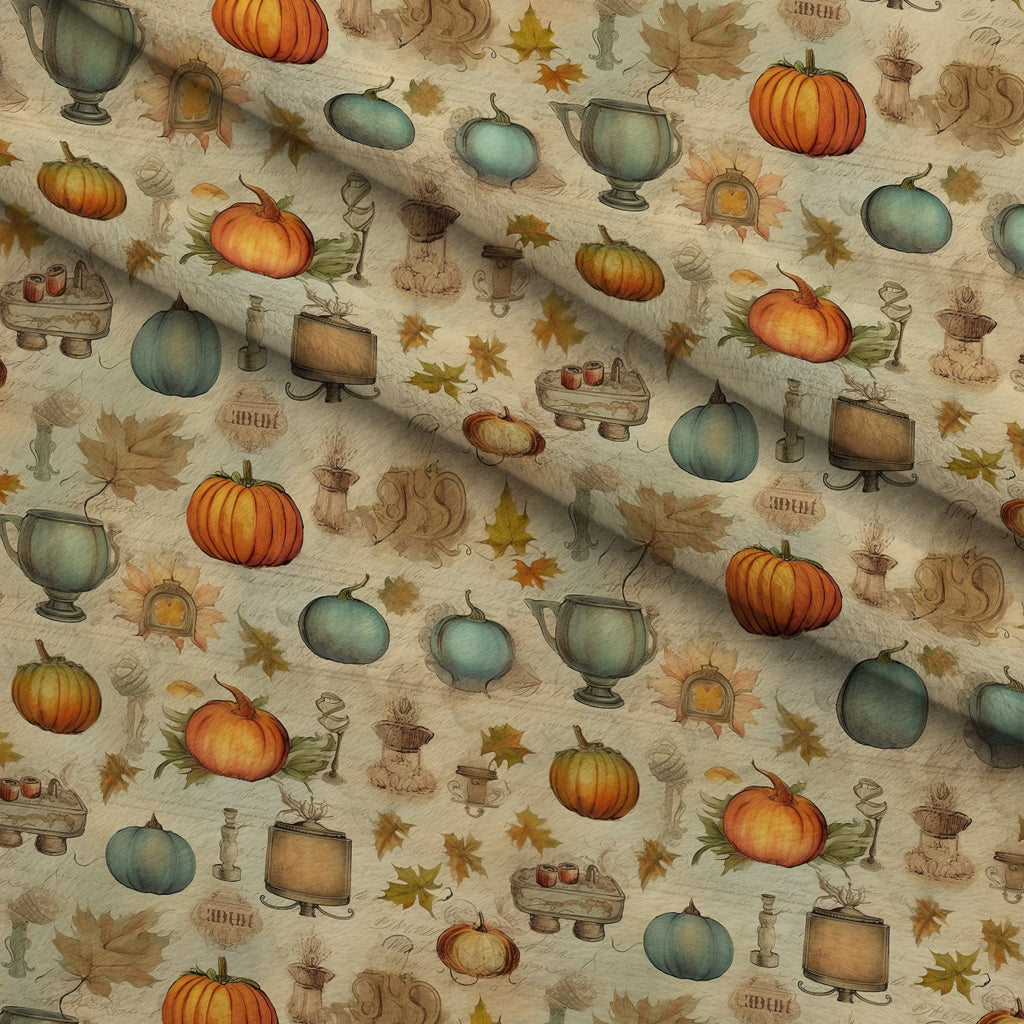 Autumn Harvest Reverie Pattern 12 Minky Fabric — plush minky folded close-up preview (mv-minky-v1:lying)