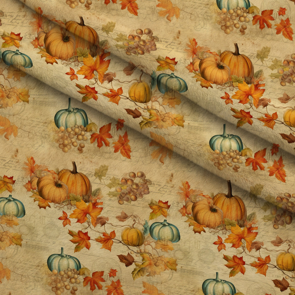 Autumn Harvest Reverie Pattern 6 Minky Fabric — plush minky folded close-up preview (mv-minky-v1:lying)