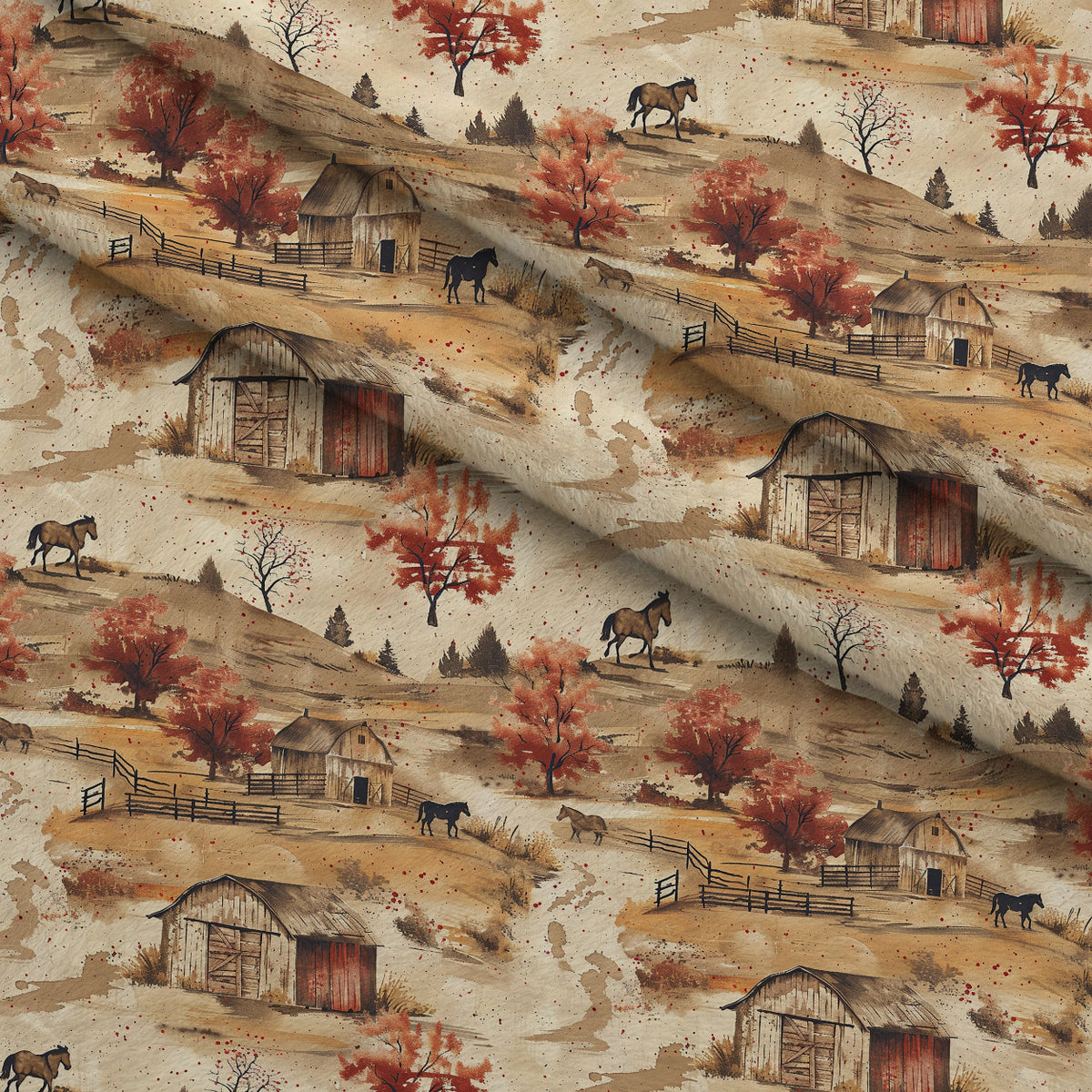 Autumn Homestead Pattern 1 Minky Fabric — plush minky folded close-up preview (mv-minky-v1:lying)