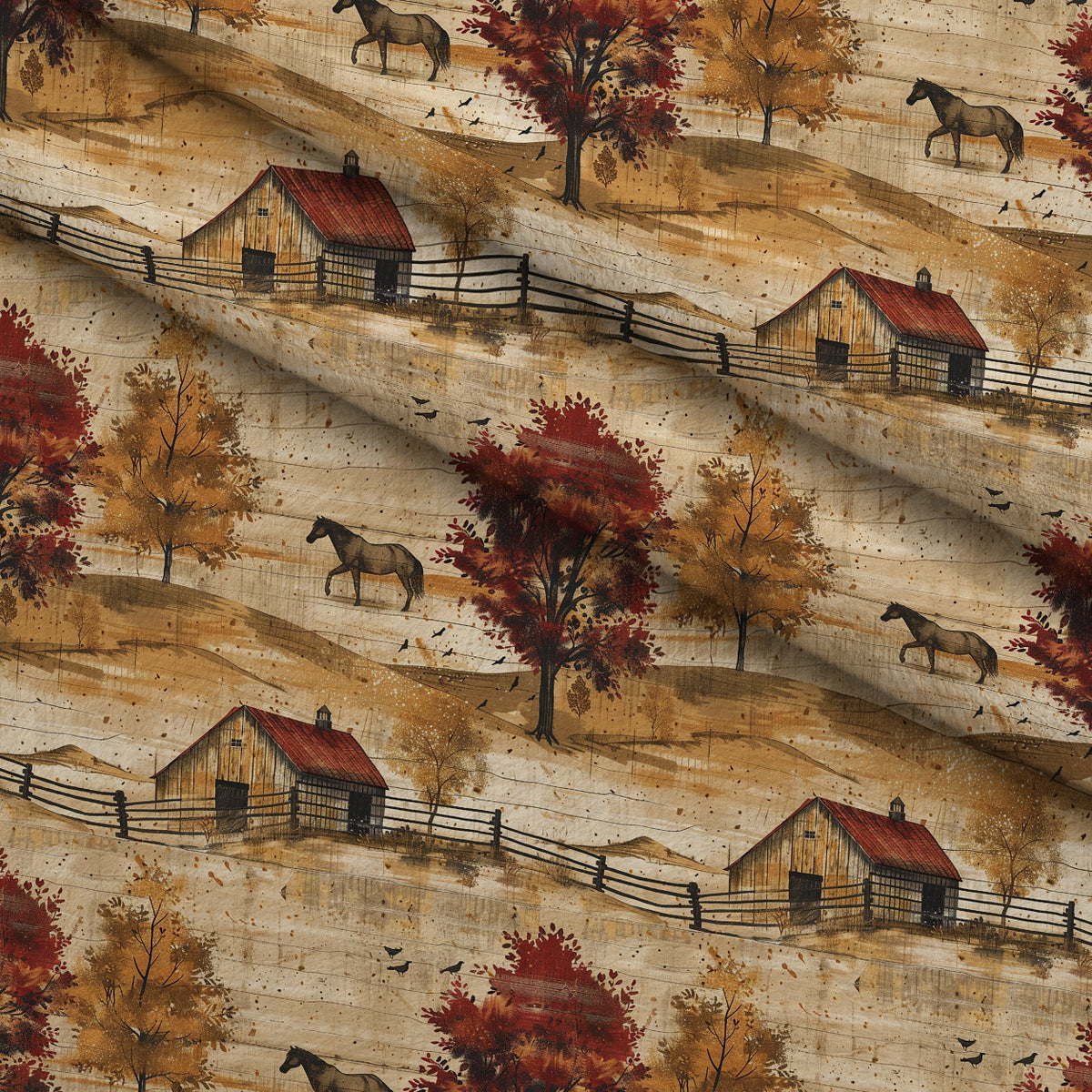 Autumn Homestead Pattern 4 Minky Fabric — plush minky folded close-up preview (mv-minky-v1:lying)