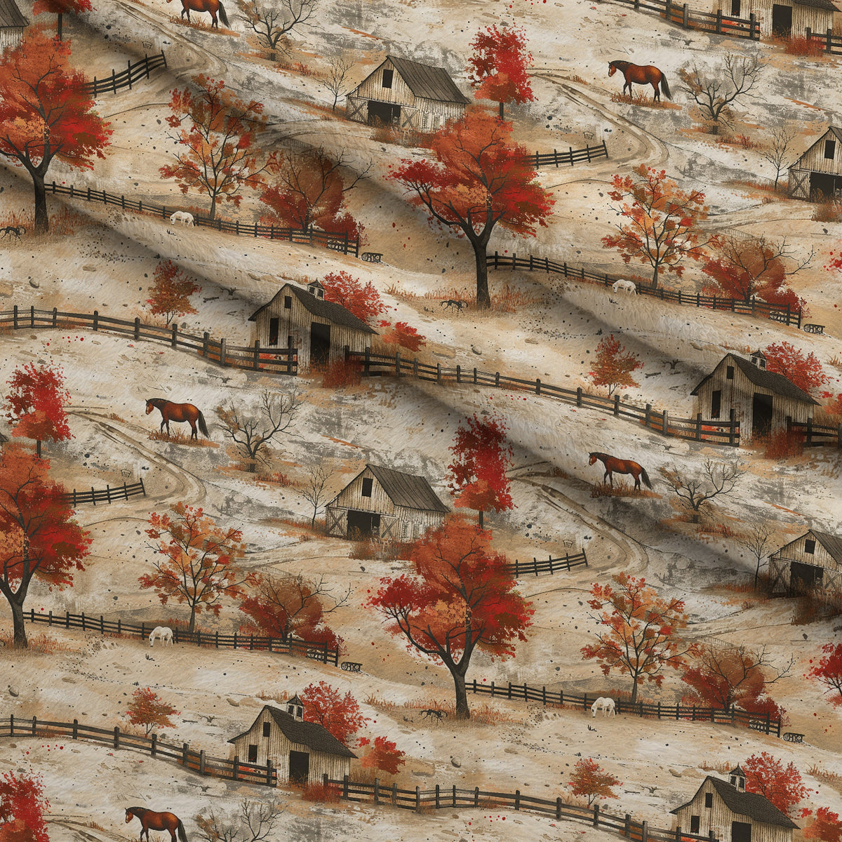 Autumn Homestead Pattern 7 Minky Fabric — plush minky folded close-up preview (mv-minky-v1:lying)