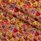 Autumn Watercolor Canopy Pattern 5 Minky Fabric — plush minky folded close-up preview (mv-minky-v1:lying)