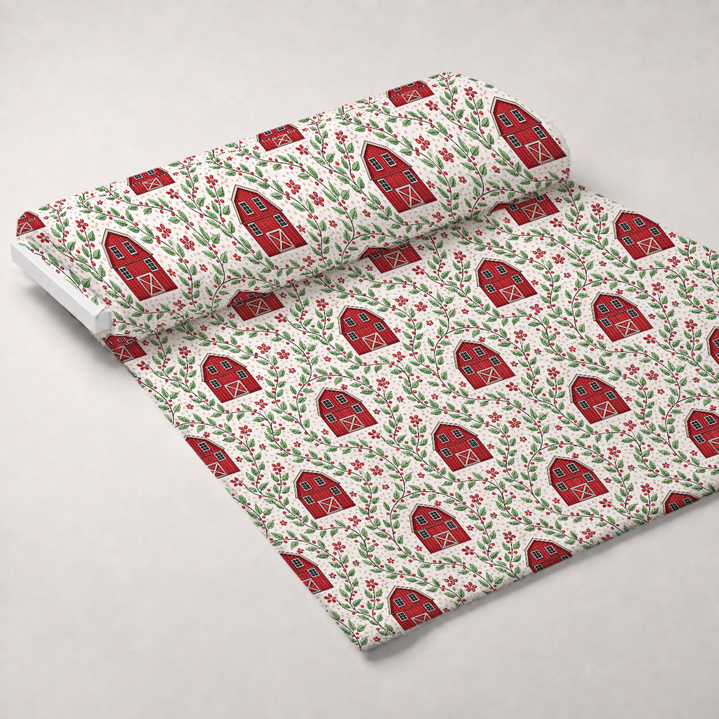Barnyard Blooms Pattern 13 Minky Fabric — plush minky unrolled bolt preview (mv-minky-v1:bolt)