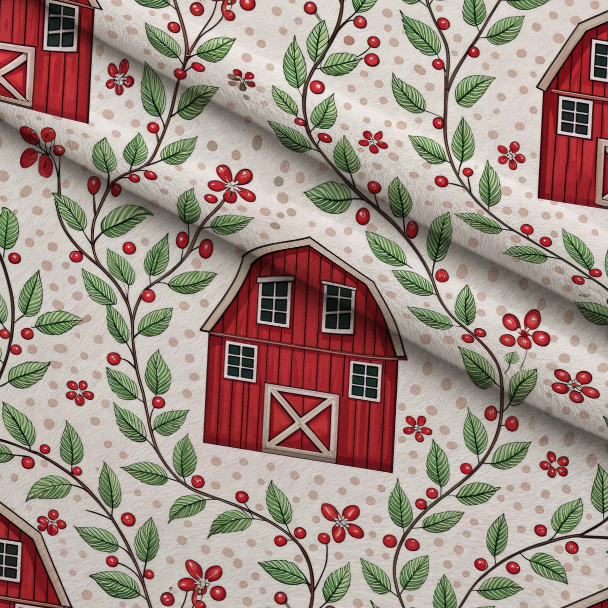 Barnyard Blooms Pattern 13 Minky Fabric — plush minky folded close-up preview (mv-minky-v1:lying)